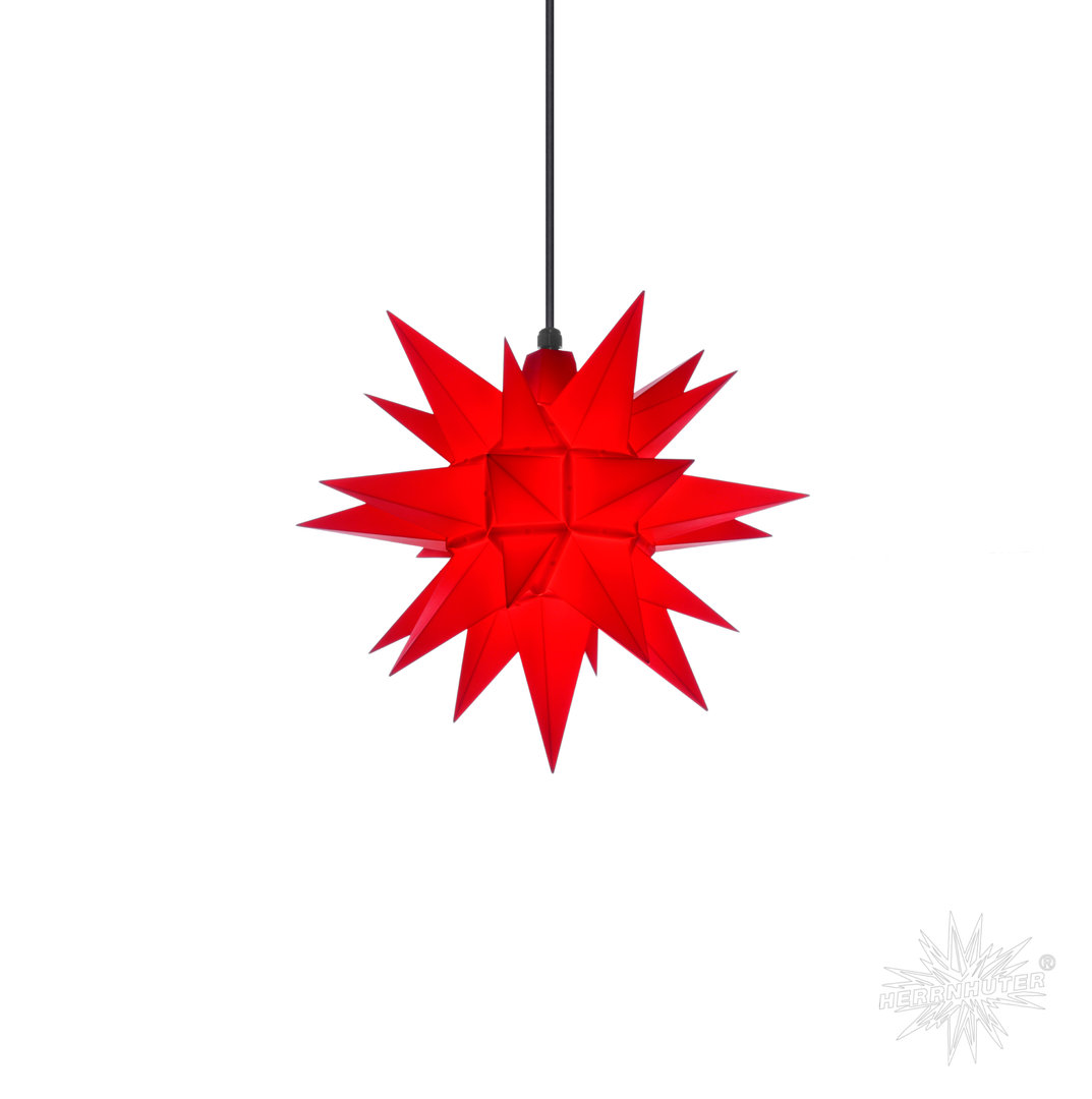 Herrnhuter Stern, SET Stern+Kabel, Außen, A4, 40cm, Rot, Adventsstern, Weihnachtsstern