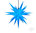 Herrnhuter Stern, Super-SET Stern+Kabel, Außen, A7, 70cm, Blau, Adventsstern, Sommerstern