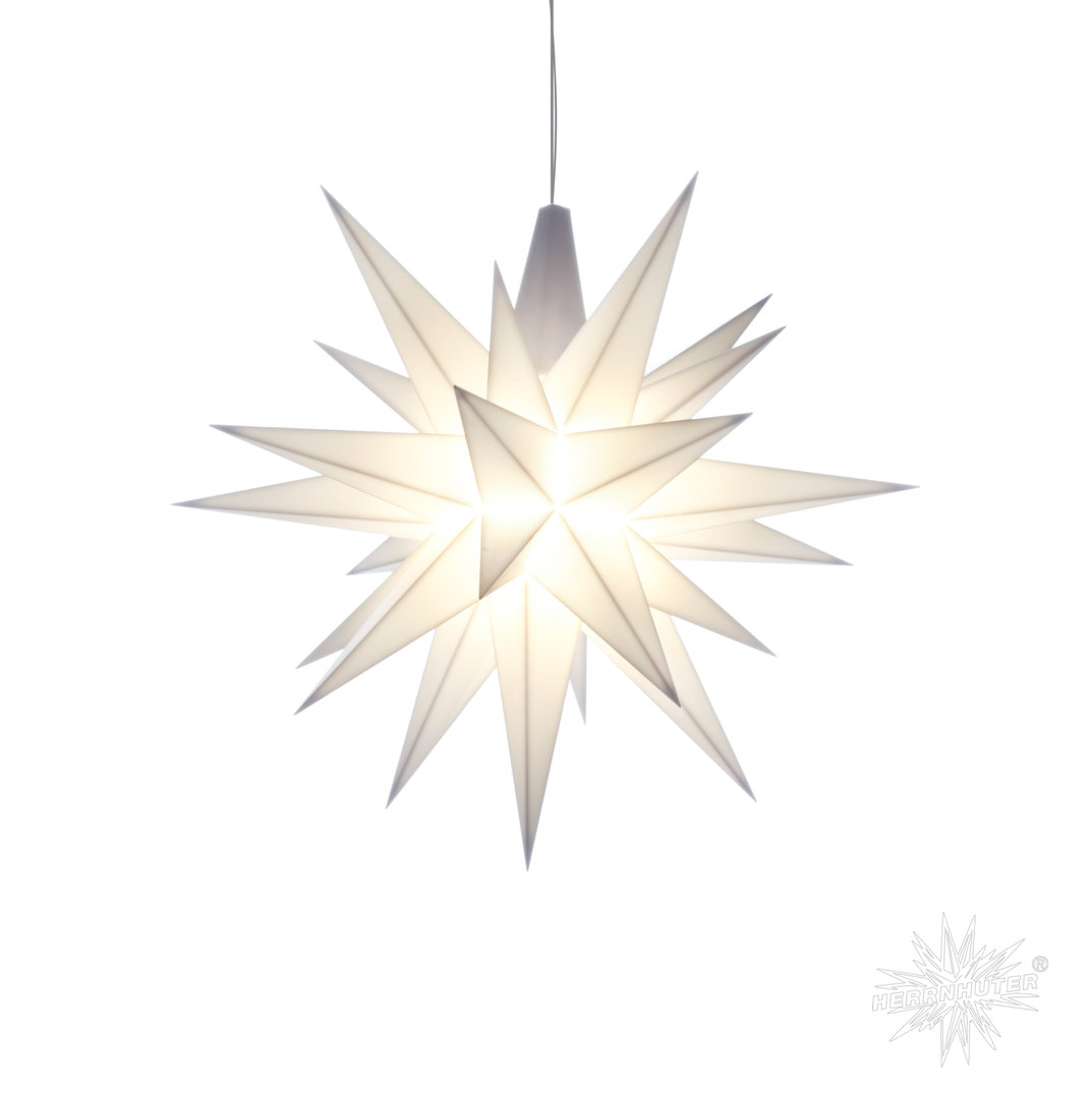 Herrnhuter Stern-Innen, 13cm, Weiß, mit LED, Adventsstern, Weihnachtsstern