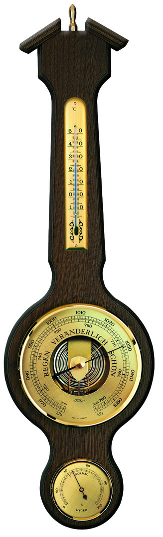 Barometer Thermometer Hygrometer, Eiche rustikal